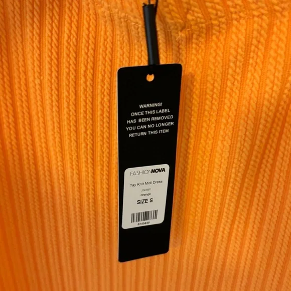 NWT Fashion Nova Orange Dress Size Small - Picture 4 of 6
